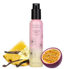 Pacifica Passion Fruit bottle pour shows tropical notes for a fresh daytime mood