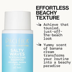 Pacifica Salty Waves textured hair closeup showing defined waves forming