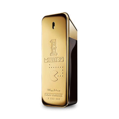 Paco Rabanne 1 Million bottle back view, emphasizing premium packaging.