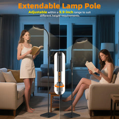 PACOVY height-adjustable lamp standing tall to fit your space.