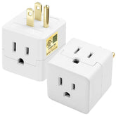 PaeorRorL outlet splitter 3-prong adds three outlets for home and office use