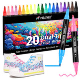 Pagather fabric markers dual-tip for precise detailing and broad fills on fabrics for creative results