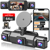 pahaa 4-channel dash cam front camera captures clear footage for day and night use.