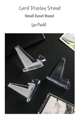 Pairswind sports card stand for baseball and football cards on a shelf