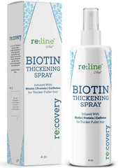 Paisle Botanics Biotin spray bottle pouring for instant thickness