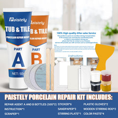 Paistely fiberglass repair mix seals cracks in ceramics for water resistant results.