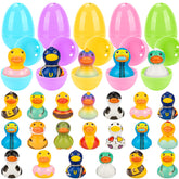 PAKSPAK Easter eggs with duck squishy toys inside for fun egg hunts