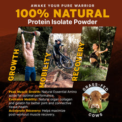 Paleo Pro Beef Protein Powder mixed with water for a quick protein shake.