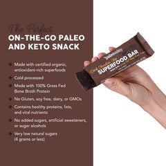 Paleovalley Superfood Bars bar texture closeup showing smooth protein blend.