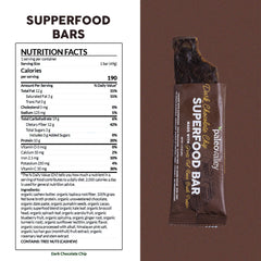 Paleovalley Superfood Bars ingredients closeup showcasing greens and superfoods.