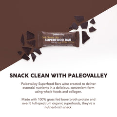 Paleovalley Superfood Bars on-the-go setup in bag for quick energy.