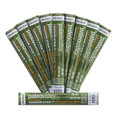 Paleovalley venison sticks 10-pack front view, convenient high-protein snack.
