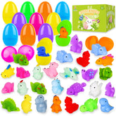 PaLeyFer 24-pack prefilled Easter eggs with colorful squishy dinosaur toys for kids' play and gifting