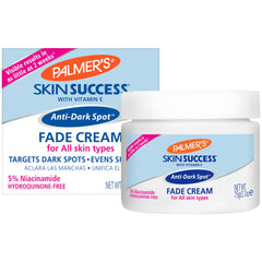 Palmer's Skin Success anti-dark-spot cream tube targets discoloration for a more even complexion.