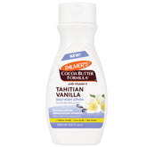 Palmer's Cocoa Butter Tahitian Vanilla Body Lotion bottle on a bathroom shelf for daily hydration