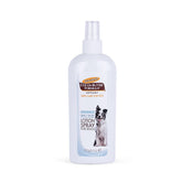 Palmer's for Pets direct relief spray-on lotion on dog coat for targeted moisture between baths.