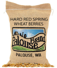 Palouse Brand hard red spring wheat berries 5lb bag ready for milling at home.