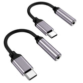 Paloxy USB-C to 3.5mm adapter front view—compact, durable, ready for everyday listening.