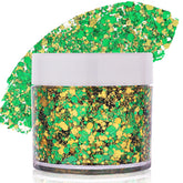 Paminify Green Glitter Gel for face and body with vivid green sparkle.