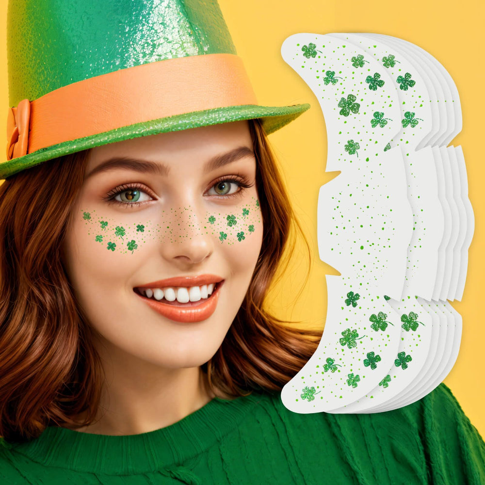 Paminify green shamrock tattoos for Saint Patrick's Day styling and festive flair