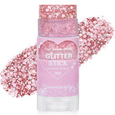 Paminify Pink Glitter Stick packaging for quick, mess-free glam on the go.
