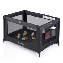 Pamo Babe folded pack and play ready for travel and storage