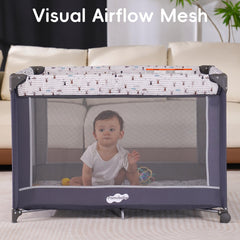 Pamo Babe Pack and Play easy-assembly saves time during setup.