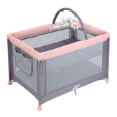 Pamo Babe Pack and Play bassinet folded for easy transport.