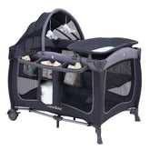Pamo Babe baby playard canopy shields baby's eyes from bright light during naps
