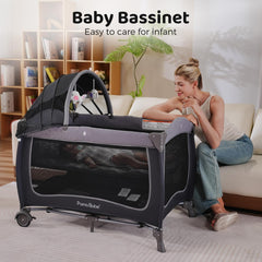 Pamo Babe wheels with brakes allow easy movement around the room