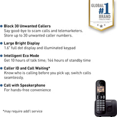 Base unit displaying Call Block setup to reduce unwanted calls.