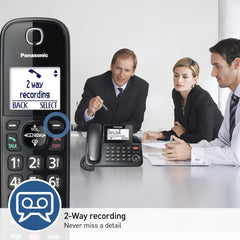 Panasonic KX-TGF852B large red call block button to silence nuisance calls