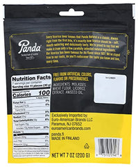 Panda Licorice Chew piece closeup reveals chewy texture and color.