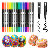 Pandalab edible markers set with 14 colors for decorating cookies and fondant