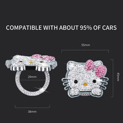 Pangpai glam car button cover in crystals enhances interior style and protection.