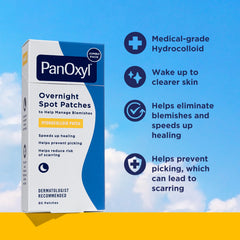 PanOxyl PM Overnight Patch protecting skin from dirt while you sleep