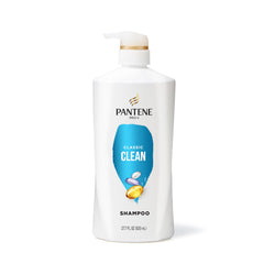Pantene Classic Clean bottle front view highlighting nourishing formula