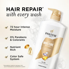 Pantene Daily Moisture Renewal conditioner cap close-up showing Pro-V nutrients