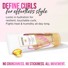 Pantene Pro-V Curl Cream application on damp hair defines curls