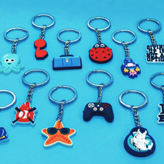 Papacharms random designs keychains for classroom prizes and party favors.