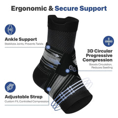 PAPLUS 3D ergonomic fit supports the ankle during movement