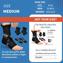 PAPLUS ankle brace side view showing adjustable straps for compression