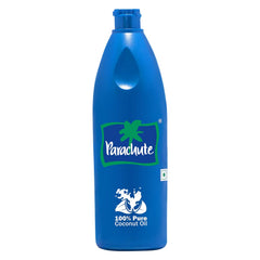 Parachute coconut oil fresh coconuts close-up; promotes natural skin hydration