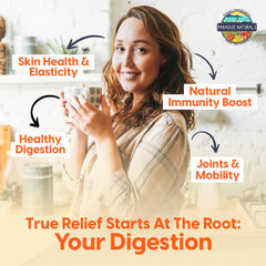 Paradise Naturals grass-fed bone broth powder scoop enabling quick protein boost