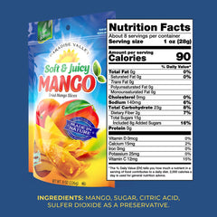 Paradise Valley dried mango slices offer a low-sugar mindful treat.