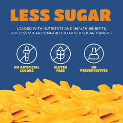 Paradise Valley dried mango slices naturally ripened for rich tropical flavor.