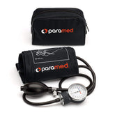 Paramed aneroid dial close-up with clear readings for home monitoring