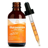 Paramount Pet Health liquid glucosamine chondroitin MSM cat drops bottle pour for easy daily joint care.