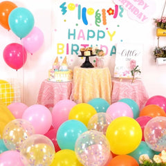 Paready Rainbow Balloons orange set for lively party backdrops