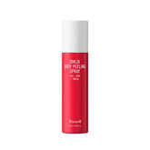 Parnell AHA Omija Ceramic Body Peeling Spray bottle front showing smooth skin promise.